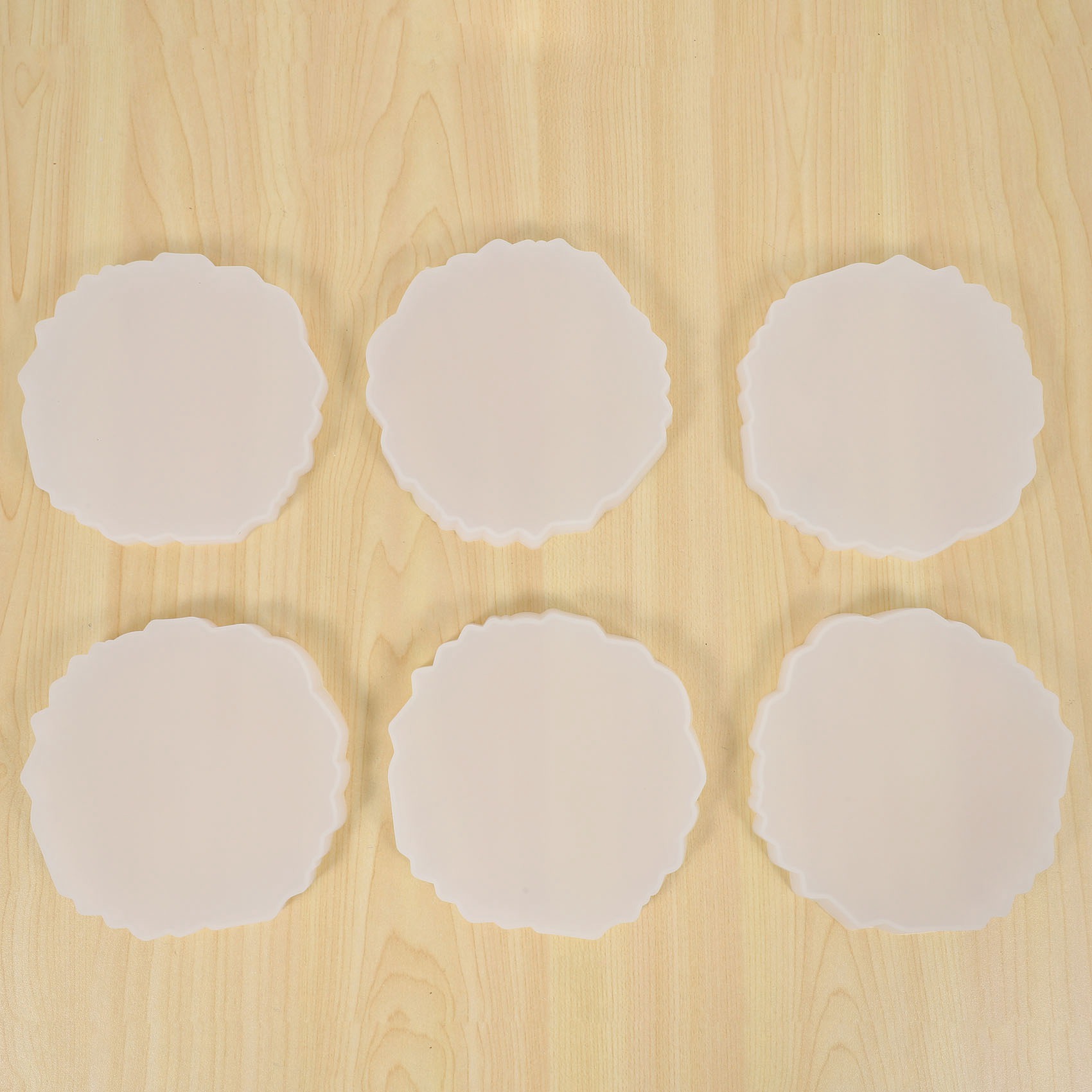 Geode Mold Silicone - A58Z 6-teilige Harzuntersetzerform, große Silikon-Geodenform, unregelmäßige