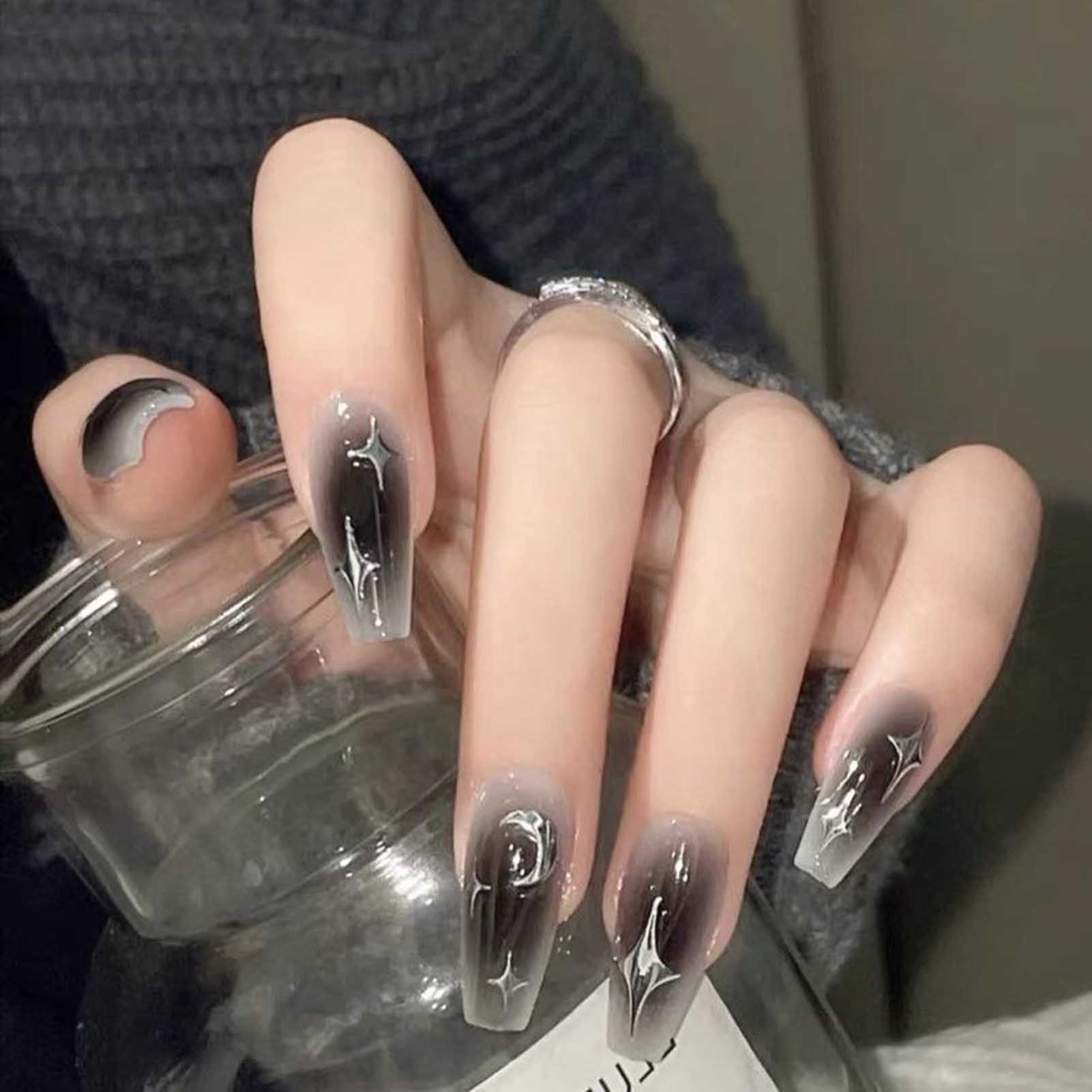 Resin Glitter Pack - 24 teile/schachtel Schwarz Farbe Süße Kühle