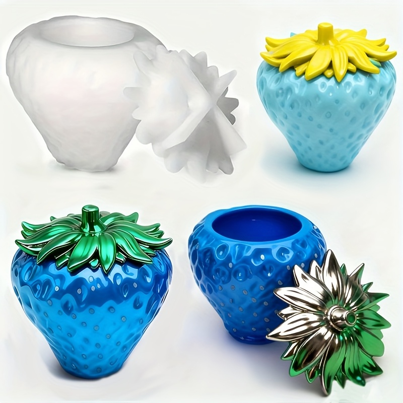 Resin Craft Ideas - 1 Stück Erdbeer-Dosen-Harzform mit Deckel, DIY