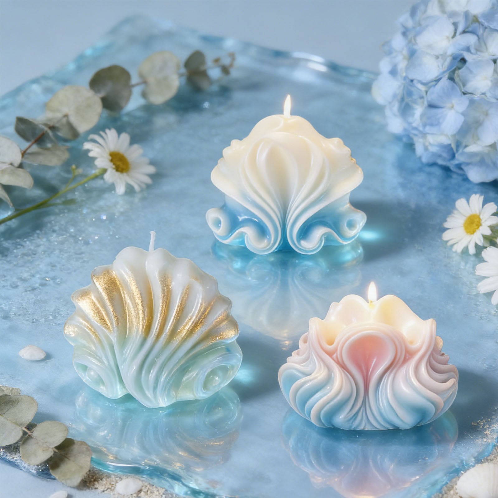 Große Ozeanmuschel-Kerzenform  – Resin Ocean Wave Mold Bewertung und Preis